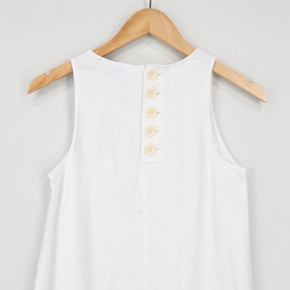 J.Crew Maxine Button Back Linen Dress White Size XS Petite NWT - Picture 7 of 8